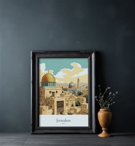 Jerusalem Print Jerusalem Poster Jerusalem T Israel Souvenir