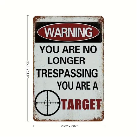 Funny No Trespassing Sign Metal Warning Tin Signs No Longer - Temu