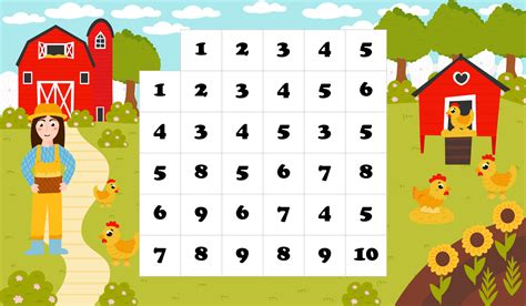 Printable math labyrinth for kids in cartoon style with farmer girl and ...