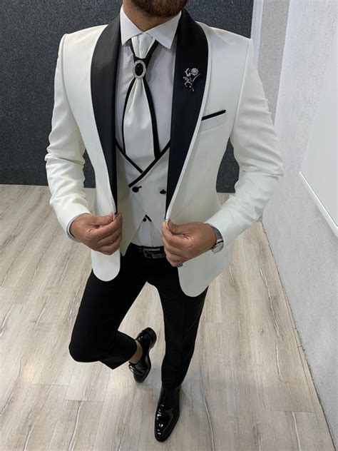 White Groom Suits For Wedding