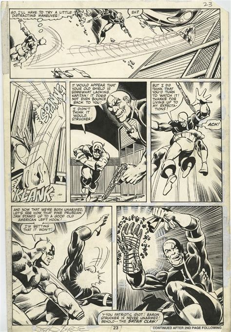 Captain America 247 Page 1980 John Byrne Comic Art Comic Art Fans