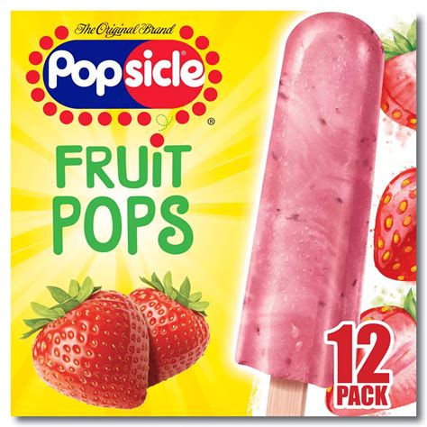 Popsicle Strawberry Frozen Snack Fruit Pops Shop Bars And Pops At H E B