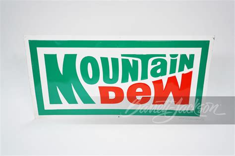 VINTAGE MOUNTAIN DEW SODA EMBOSSED TIN SIGN