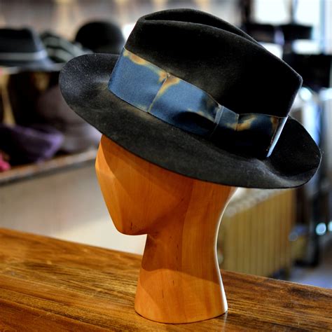 Distressed Fedora in Black — East Village Hats