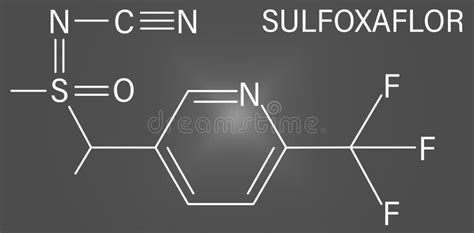 Sulfoxaflor Molecule Skeletal Formula Stock Vector Illustration Of