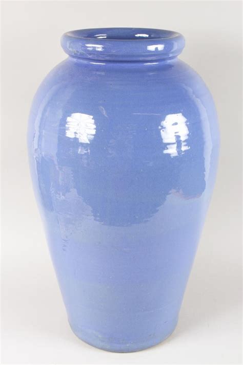 Sold Price: A LARGE BLUE POTTERY VASE. 2ft 1ins high. - May 6, 0117 10: ...