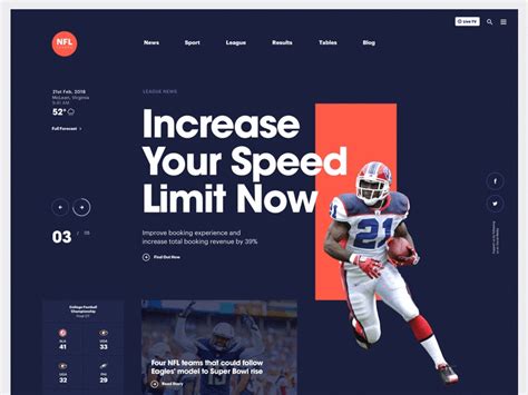 NFL Website | Nfl website, Website header design, Sports website