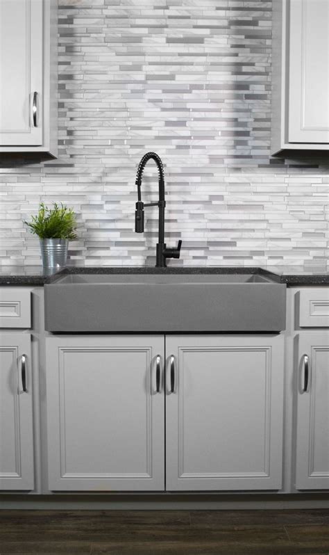 Karran 34 Quartz Composite Retrofit Farmhouse Sink 50 50 Double Bowl