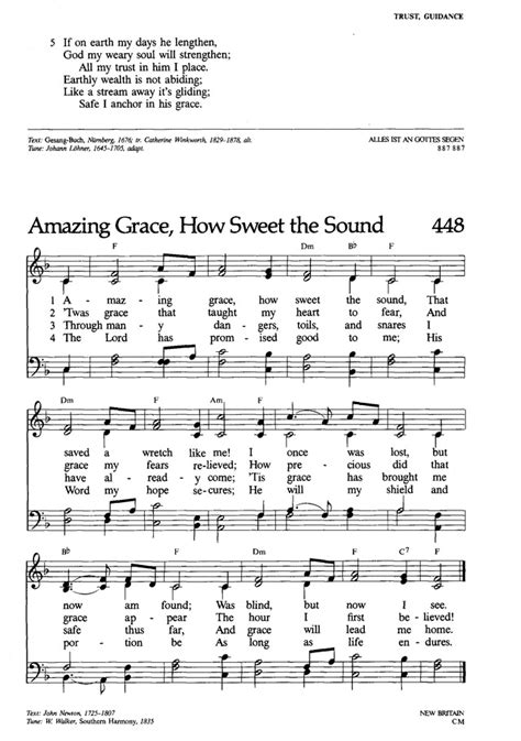 Lutheran Book Of Worship Amazing Grace How Sweet The Sound