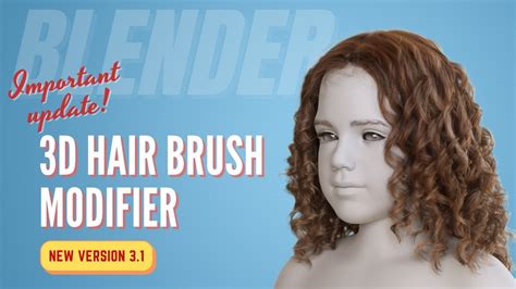 Blender Hair Tool 3d Hair Brush V3 1 Modifier Tutorial Youtube