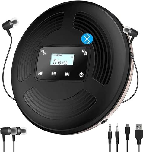 CCHKFEI Bluetooth CD Player Tragbar mit Kopfhörern Persönlicher