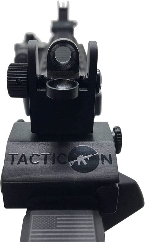 Tacticon Armament Flip Up Iron Sights For Rifle With Adjustment Tool