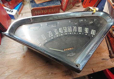 Speedometer And Instrument Panel Chevrolet Truck 1955 1959 Pre Sixties Vintage Auto