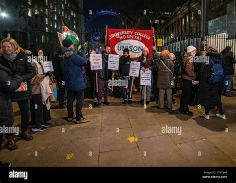 Londra Regno Unito 1 Dicembre 2023 La Veglia Pro Palestina