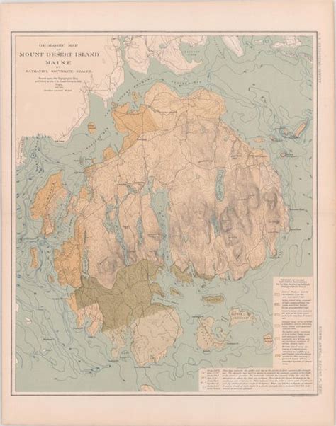 Geologic Map Of Mount Desert Island Maine With Quaternary By Us