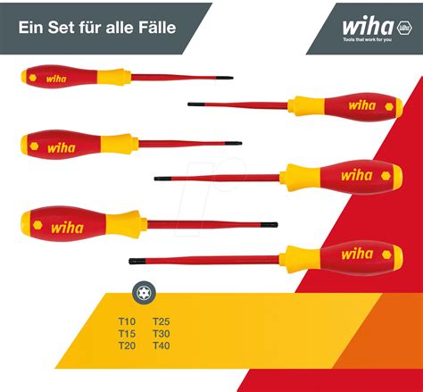 Wiha Softfinish Slimfix Screwdriver Set Pieces At Reichelt