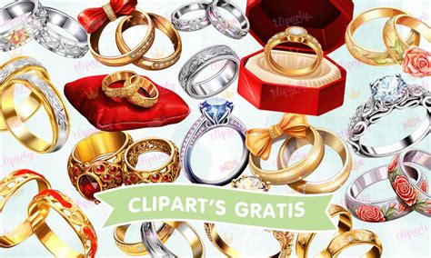 Cliparts Boda Amor Y Amistad Anillos Pareja Objetos Cliparty