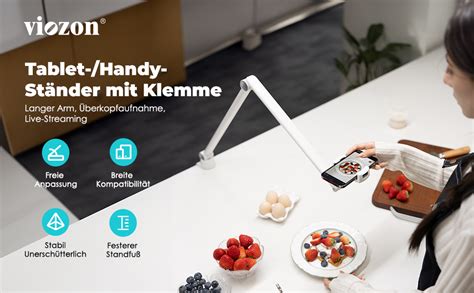 Viozon Handyhalterung Mit Verstellbare Klemmen F R Zoll Handys