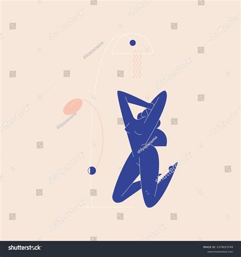 Contemporary Woman Silhouette Vector Illustration Nude Stock Vector Royalty Free