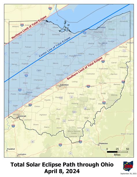 April 8th 2025 Eclipse Path Ohio Lily O Howie