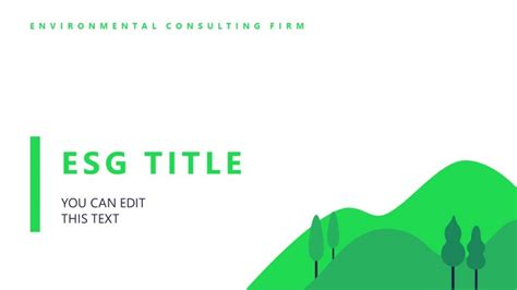 Title Slide With Tree Diagram Environmental Consulting Template