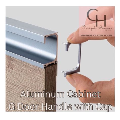 Aluminum Cabinet Door G Grab Handle With Cap Mts Long Shopee