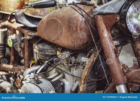 Old Rusty American Vietnam War Motorcycle Editorial Photo Image Of