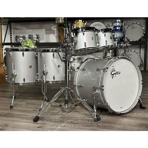 Gretsch Usa Custom 5pc Drum Set Silver Mist Gloss Reverb