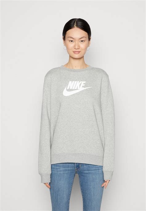 Nike Sportswear W Nsw Club Flc Gx Crew Std Sweatshirt Grey Heathergrau Zalandoch