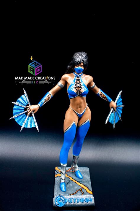 Kitana Mortal Kombat Fan Art Figurine - Etsy