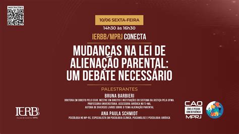 Ierbb Mprj Conecta Mudan As Na Lei De Aliena O Parental Um