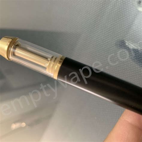 Custom Vape Empty Disoposable Vape Blank Cylindrical Gold Black 1ml