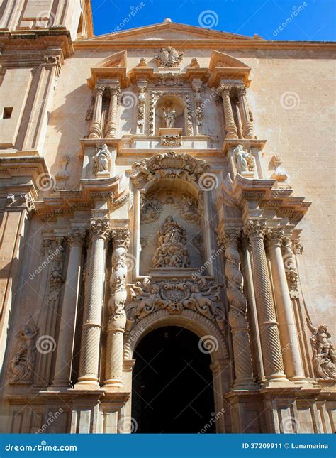 Elche Elx Basilica De Santa Maria Church In Alicante Spain Stock Image - Image: 37209911