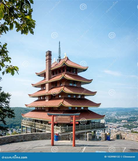 Reading Pagoda Overlooking The City Editorial Photography Image Of