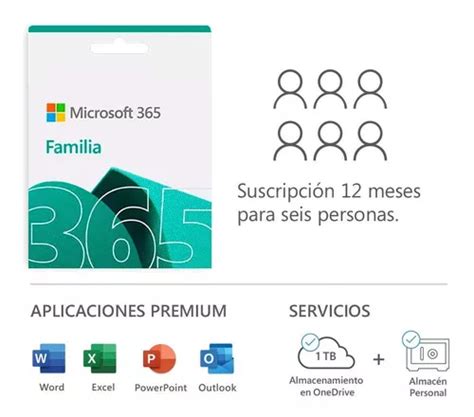 Microsoft Familia Usuarios Meses Digital Office Cuotas Sin