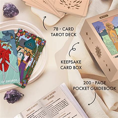 Neoteric Jeu de cartes de tarot féminin Jeu de tarot sans bordure