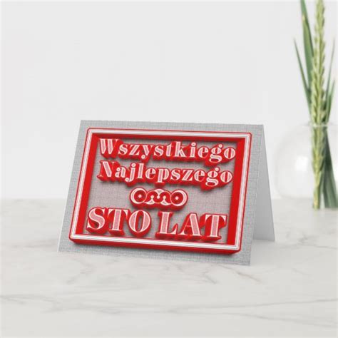 Happy Birthday in Polish Card | Zazzle.com