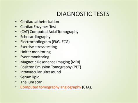 SOLUTION Cardiovascular Diagnostic Test And Procedures Studypool