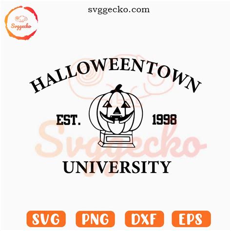 Halloweentown University Est 1998 Svg Pumpkin Halloween Svg Png Files