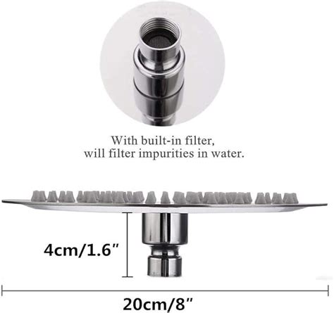 【楽天市場】シャワーヘッド 高水圧 8ラウンドレインハイフロー ステンレススチールヘッド：スピード発送 Reapri（リアプリ）