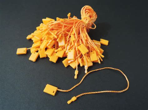 Hang Tag String 100pcs Orange Hang Tag String With Plastic Fastener - Etsy