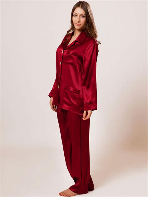 Red Silk Pajamas Sets Can Create A Style Statement Mens Flannel Pajamas