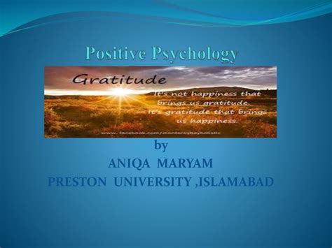 Gratitude Positive Psychologypptx