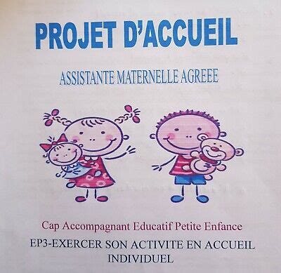 Projet Daccueil Assistante Maternelle Cap Aepe Eur Picclick Fr Hot