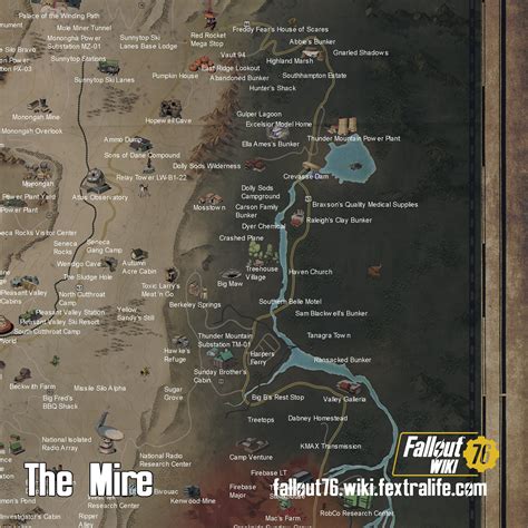 Fallout 76 The Mire Map