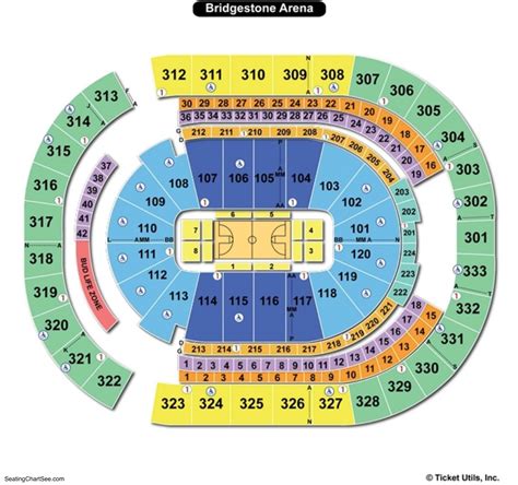 Bridgestone Arena Specific Seating Chart - Arena Seating Chart