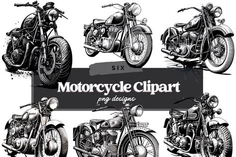 Classic Motorcycle Clipart From Behind