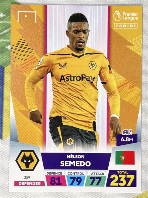 N Lson Semedo Wolves Base Panini Premier League Adrenalyn Xl