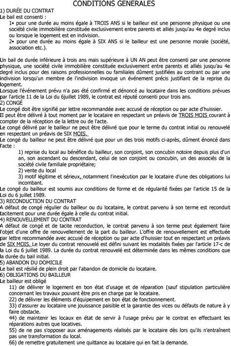 Contrat De Location Loi N Du Juillet Modifi E Par La Loi N Du