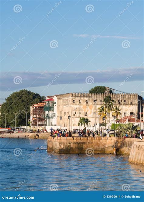 Seafront In Stone Town Zanzibar Tanzania Editorial Stock Image